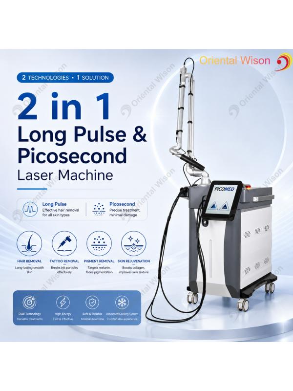 2 in 1 Long pulse & Picosecond laser beauty machine