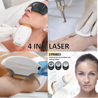 What are the advantages of the multifunctional 4 in 1 Diode Nd yag IPL RF machine?