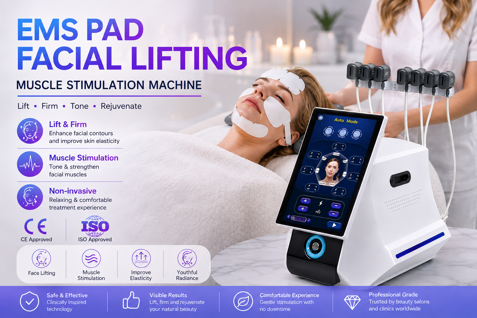 Portable EMS RF Face Lifting Tightening Beauty Machine for Home Use with Skin Rejuvenation Unveiled as At-Home Anti-Aging Solution