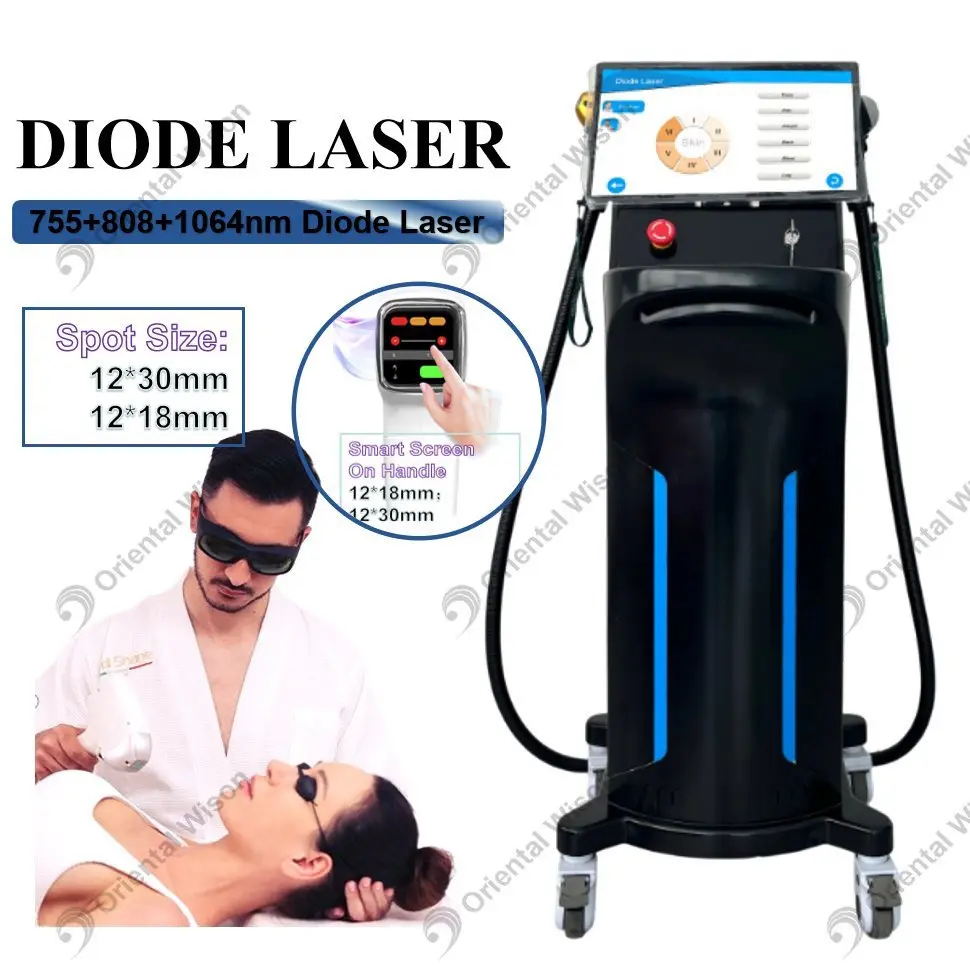 Double Handle 755 808 1064 Diode Laser Hair Removal